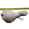 Kats'N Us Trembling Rabbit Fur Mouse Cat Toy with Pull String Cat Toy White Color