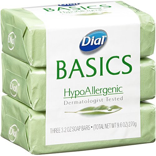 Dial Basics Bar Soap, Hypoallergenic, 3.2 Ounce Bars, 3 Count