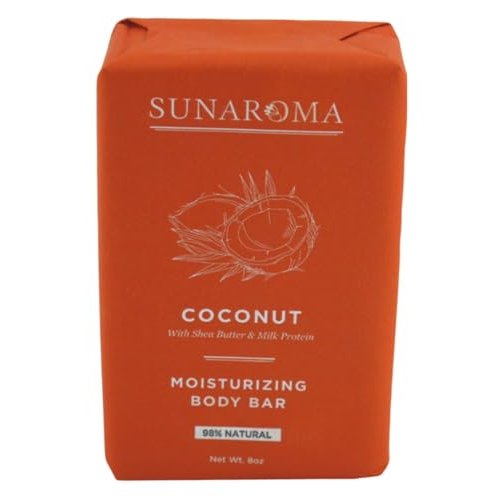 Sunaroma Soap Bar Coconut 8 Ounce (236ml) (2 Pack)