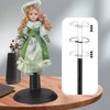 jarbins 4pcs Doll Stand Black Doll Display Support 18 Inches Action Figure Stand Reusable Doll Support Stand Dollhouse Furniture Vertical Doll Stand Supply Dolls Accessories