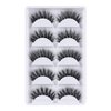 3D False Eyelashes, 3D Faux Mink Fake Eyelashes Handmade Dramatic Thick Crossed Cluster False Eyelashes Black Nature Fluffy Long Soft Reusable,Style 1 (5 Pairs)