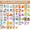 42 Sheets Make Your Own Ocean&Safari Animals Stickers Make A Face Stickers for Kids Toddlers with 14 Designs DIY Craft Stickers Kids Party Favor Supplies Crafts