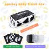 Yeeeasy Baby Tissue Box Toy High Contrast Baby Toys for Newborn Black and White Montessori Toy for Babies 3 Months Sensory Tissue Box Baby Toy