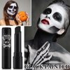 Fusang Black Face Body Paint Stick,High Pigmented Eye Black Stick Long Lasting Black Matte Lipstick Waterproof Body Paint Stick for Halloween Costume Parties Zombie Cosplay Clown Makeup