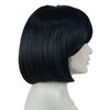 Aimole 8" Short Straight Bob Wigs with Cute Bangs Women Hair Natural Synthetic Wig(2 Darkest Brown)