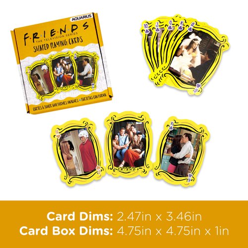 AQUARIUS Friends Playing Cards - Friends Shaped Deck of Cards for Your Favorite Card Games - Officially Licensed Friends TV Show Merchandise & Collectibles