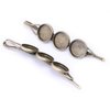 Reidgaller 20pcs Antique Bronze Fit 12mm Cabochon Hair Clip Base Setting Trays Diy Bezel Blanks For Hairclip Hair Pin Making