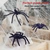 KOMIDK 100 Pieces Plastic Spider 3 Sizes Spider Toys Black Fake Spiders Fake Spider for Halloween Prank Props Home Party Decorations