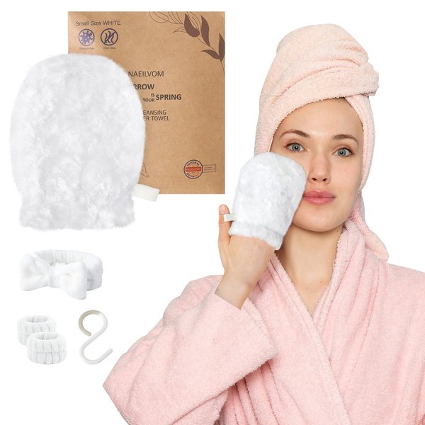 Hifaymos NAEILVOM Reusable Makeup Remover Cloth – Plant Fiber Face Towel for Deep Cleansing and Exfoliation, No Oil Needed, Prevents Whiteheads and Blackheads