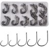 Circle Hooks Saltwater Fishing Hooks, 150pcs in-line Straight Eye Circle Hook High Carbon Steel Chemically Sharpened Barbed Point Octopus Hook Wire Hooks