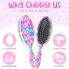 Girls Hair Brush, Kids Detangle Hair Brush for Curly Hair, Wet/Dry Hair Brush for Women, Pain Free Hair Brush for Thick Hair (Mermaid Tail)