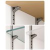 MUZIK Shelf Support Clips for KV 255/256 & Sandusky Metal Shelving, 201 Stainless Steel Heavy Duty Metal Shelf Clips, 80 Pack Silver