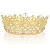 GAFATORY Crowns for Women Birthday Crown Cake Topper Gold Queen Crown Tiara for Little Girls Crystal Rhinestones Princess Crown for Prom Costume Party Halloween Valentines Bridal Christmas