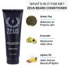ZEUS Beard Wash & Beard Conditioner Set with Green Tea for Men, Soften, Hydrates & Moisturizes - MADE IN USA (Sandalwood)