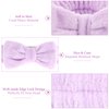 Ondder Skincare Spa Makeup Headband for Washing Face Terry Cloth Face Wash Headband Head Band for Skin Care Soft Make Up Headbands Bow Hair Band for Women Girls Spa Hair Accessories for Spa Party