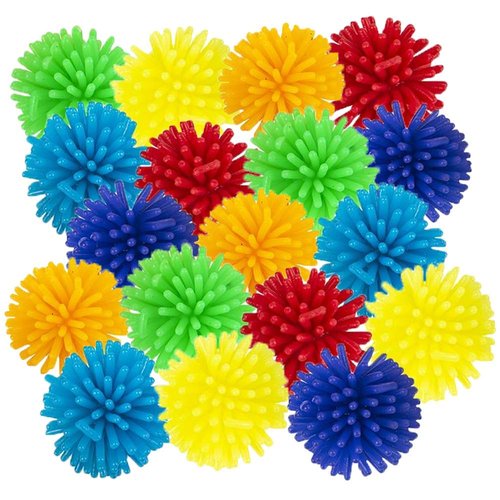 ArtCreativity Spiky Hedge Balls for Kids (Bulk Pack of 24) Soft Sensory Balls in Various Vibrant Colors, Calming Sensory Fidget Toys for Autistic Children, Fun Birthday Party Favors