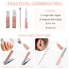 12 Sets Manicure Set Nail Clippers Pedicure Kit Stainless Steel Professional Pedicure Set Grooming Kits Nail Care Tools with Luxurious Travel Case for Nail Care (Multi colors,4 In 1)