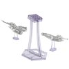 Display Stand for LEGO 75292 75315 75300 TIE Fighter, 75325 Mandalorian N-1 Starfighter Kit, for Plane Building Brick Toys etc. Angle Display, Plastic Transparent Display Stand only.