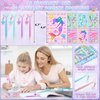132 Pcs Mermaid Party Favors, Mermaid Birthday Party Favorsfor Kids with Mini Notebooks Pens Slap Bracelets Rings Hairpin Stampers Stickers Bags for Girls Mermaid Birthday Party Decorations Supplies