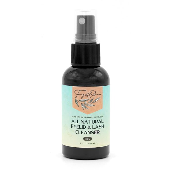 Twig & Olive Hypochlorous Acid .02% All Natural Eyelid & Fast Acting Non-Irritating Lash Cleansing Gel Removes Make Up, Dirt, Debris, and Oil 100% Vegan Free