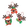 Foam Reindeer Holiday Ornament Craft Kit - Pack of 12 Kits