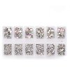 Zealer 1800pcs Crystals AB Nail Art Rhinestones Round Beads Top Grade Flatback Glass Charms Gems Stones for Nails Decoration Crafts Eye Makeup Clothes Shoes 300pcs Each (Mix SS3 6 10 12 16 20)