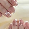 ZASKHLD French Tip Press on Nails Short Square Fake Nails Glossy White Flower Coffin False Nails Nude Pink Full Cover Glue on Nails Cute Floral Designs Artificial Acrylic Nails for Women Girls 24Pcs