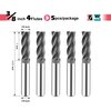 SPEED TIGER Micrograin Carbide Square End Mill - 4 Flute - ISE3/8"4T (5 Pieces, 3/8") - for Milling Alloy Steels, Hardened Steel, Metal & More – Mill Bits Sets for DIYers & Professionals