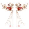 Lurrose Japanese Hairpins Butterfly Tassel Kimono Kanzashi Bobby Pins Hair Clip Hair Ornament Accessory for Traditional Clothes Kimono Decoration