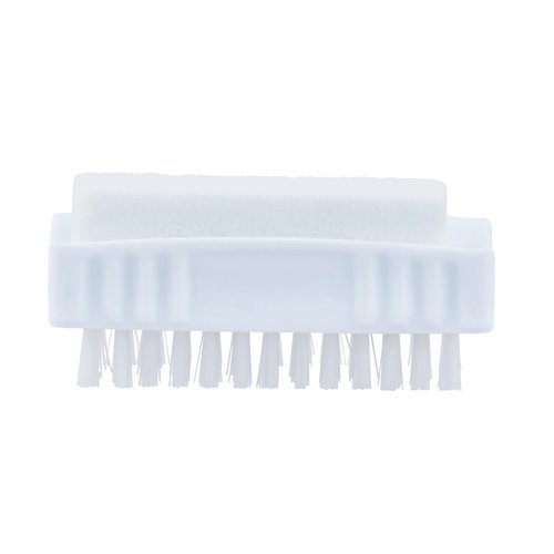 Superio Nail Brush with Pumice Stone Duel Side Shower Brush Bathroom Foot Scrubber exfoliate Dry Dead Skin Stiff Bristles Brush Removes Callus on Hand Heels Smooth Skin, (1)