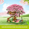 Cherry Blossom Tree Building Set,(2008pcs) Flowers Bonsai Tree Mini Blocks Kit for Adult,Japanese Sakura-Tree House Building Blocks Set,Gift Ideas for Girls 8 10 12 14+