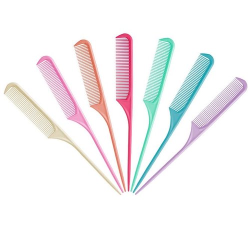 Generic Veewon 8pcs Colorful Tail Comb Styling Comb Plastic Tail Comb for All Hair Types of Men and Women