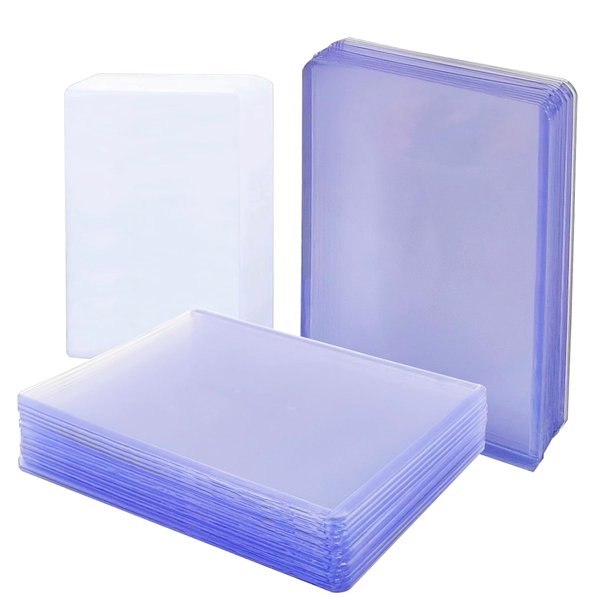 150 Pack 3x4 Inch Trading Card Sleeves, Consist 50 Hard Plastic Card Protectors + 100 Clear Penny Card Sleeves, for Baseball Card, Game Cards, Trading Card, Sports Card, and So on ﻿