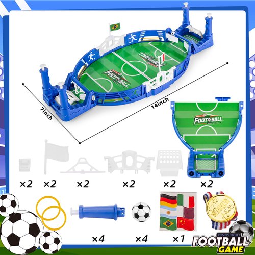 3 otters Tabletop Soccer Game Set, Mini Football Soccer Game Board for Foosball Pinball Kids Adults Interactive Game Room Family Night