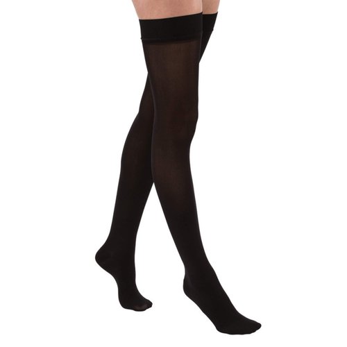 JOBST Relief Compression Stockings 15-20 mmHg Thigh High Silicone Dot Band Closed Toe Beige Medium