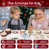 Kids Wooden Painting Kit, Glow in The Dark Arts and Crafts for Boys Girls Ages 4-12, DIY Natural Wood Slice Ornament Kit, Party Home Decor, Creative Art Toys Gift for 4 5 6 7 8 9 10 11 12 Years Old