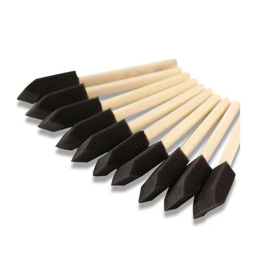 Foam Paint Brushes, Sponge Brushes, Sponge Paint Brush, Foam Brushes, Foam Brushes for Painting, Foam Brushes for Staining Paint Sponges Foam Brush (12pcs, 1 inch Black)