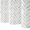 jinchan Extra Long Black and White Shower Curtain Herringbone Modern Fabric Shower Curtain Zig Zag Inky Chevron Farmhouse Shower Curtains for Bathroom Waterproof Hooks Included 70x84 inch