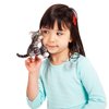 Folkmanis Mini Tabby Cat Finger Puppet, Gray; Black; White