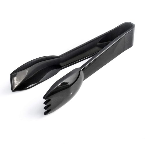 New Star Foodservice 42290 Utility Tong, High Heat Plastic, Straight Edge, 6 Inch, Set of 12, Black