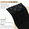 Ugeat Clip in Hair Extensions Human Hair Jet Black Hair Extensions Clip in Human Hair Extensions Natural Thick Soft Straight 14 Inch 7pcs