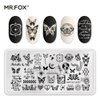 6 Pcs Nail Plates Stamping Set Rose Snake Butterfly Egyptian Cross Nail Art DIY Stamping Template