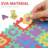 Toyvian 36pcs Mini Number Alphabet Alphabet Puzzle Mini Floor Mat for Baby Mini Foam Puzzle Baby Foam Play Mat Table Mat for Kids, Alphabet Mat Play Mats for Toddlers(2.4x2.4x0.4inch)