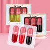 3 Color Glass Lip Oil Hydrating Tinted Plump Lip Gloss, Fresh Texture & Non-sticky, Nourishing Repairing Lightening Lip Lines Lip Care- 03