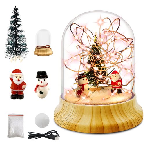 LEFJUBAW Make Your Own Christmas Night Light, Christmas Toys for Kids, Christmas Craft Kit, DIY Arts and Crafts Lamp Project for Girls(USB Upgrade Edition), Gifts for 4 5 6 7 8 9 10 Year Old Kids