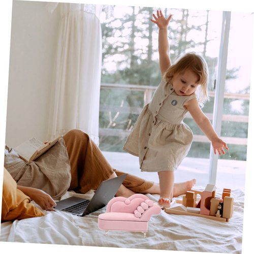 FELTECHELECTR Miniature Dollhouse Sofa Furniture Creative Jewelry Box Organizer Stylish Couch with Playroom and Collectibles