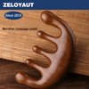 2PCS Rosewood massage hair comb, wide teeth solid wood household small five teeth comb to relieve your stress and fatigue