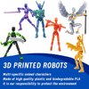 T13 Action Figure Set (Assembly Completed), 3D Printed Multi-Jointed, Titan 13 Action Figures, Multi-Articular Lucky Mobile Robot Nova T-13,Desktop Decorations for Game Lovers Toys (Purple/Green)