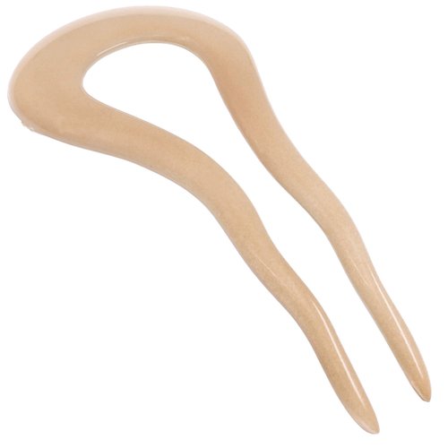Camila Paris CP3096 French Twist Stick Clip Pins, Beige, Wavy Hair Pin U-Shaped Hair Fork for Girls Spiral Updo Chignon Bun Holder, Fashion Flexible Styling Hair Accessories for Women, Made in France