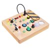 TOMYPONY Montessori Busy Board with LED Light 17 Lights Toddler Switch Board Wooden Baby Button Light Up Toy for Baby Kids
